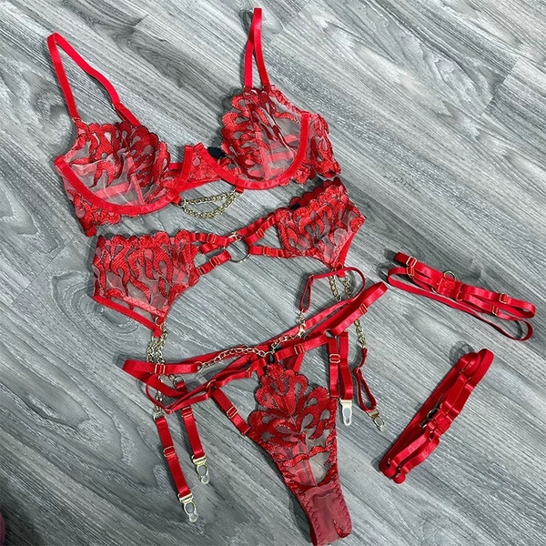 [KÈM ĐAI] Heat Set cao cấp ren phối chỉ vàng nổi bật Bralettehousevn