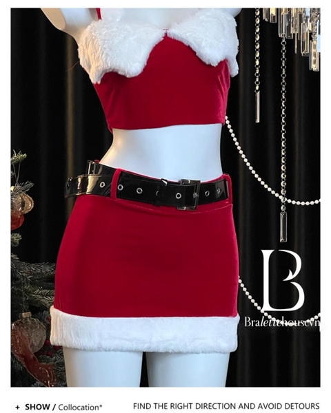 [KÈM NÓN + dây nịt] Lovely Santa Set