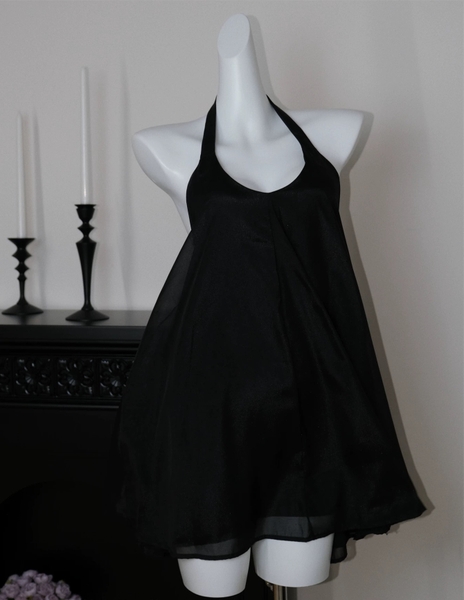 Đầm váy ngủ nữ satin cao cấp Katy Dress S2614 form suông cổ tim thoải mái có chun nữ tính đơn giản cao cấp Bralettehousevn