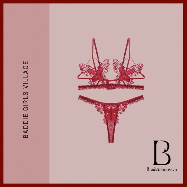 Bộ đồ lót nữ ren bướm 3D Kocho Set S2609 táo bạo gợi cảm nữ tính Bralettehousevn