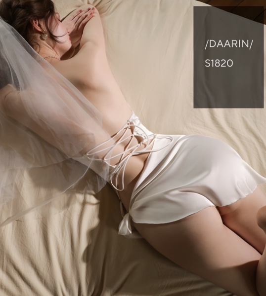 [𝐂𝐡𝐞 𝐭𝐞̂𝐧 - 🔥𝐇𝐨𝐚̉ 𝐭𝐨̂́𝐜 ] DARRIN SET S1820 Váy đầm ngủ nữ satin lụa có mút cao cấp phối nơ sang trọng Bralettehousevn