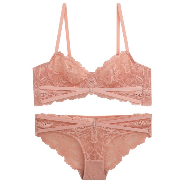 Bộ đồ lót ren có gọng bralette MANDY SET S1230 cao cấp không mút đệm nữ tính gợi cảm Bralettehousevn