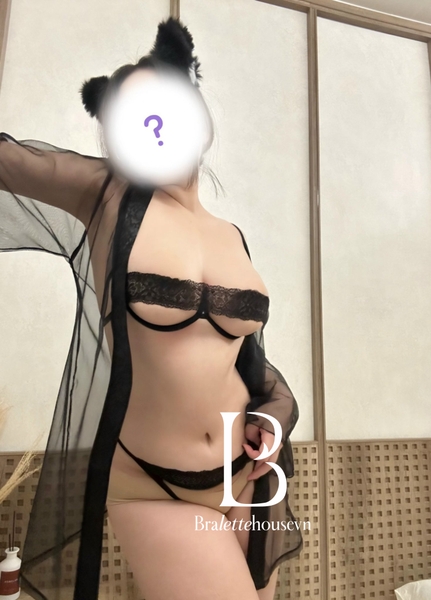 [CHE TÊN - HOẢ TỐC] Bộ đồ lót kèm áo choàng ren nữ Agnes Set S1878 gợi cảm kèm bịt mắt