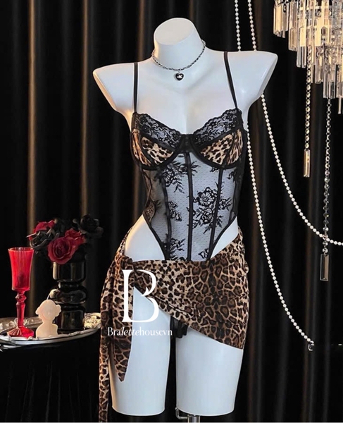 Bộ bodysuit Jaguar Bodysuit kèm cột váy Bralettehousevn