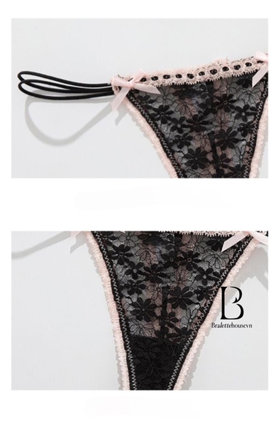 [CHE TÊN - HOẢ TỐC] Quần lọt khe Q2171 Itona Thong ren có nơ Bralettehousevn