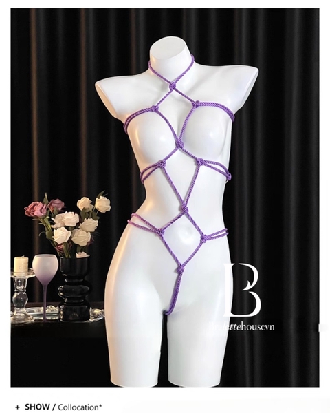 Bộ đồ dây thừng cột sẵn táo bạo gợi cảm Ropebound Bodysuit S2673 Bralettehousevn