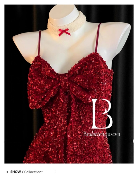 [KÈM CÀI + CHOKER + GĂNG TAY] Lively Set kim sa S2660 không kèm quần