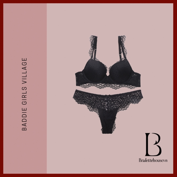 Bộ đồ lót Milly Set S2341 có gọng mút dày push up tạo form chất ren kèm quần lọt khe Bralettehousevn