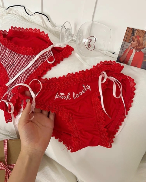 (NEW NEW) 𝐐𝟐𝟎𝟓𝟕 𝐏𝐈𝐍𝐊 𝐋𝐎𝐕𝐄𝐋𝐘 𝐏𝐀𝐍𝐓𝐈𝐄𝐒 Quần lót thun đáng yêu quyến rũ gợi cảm cho nữ Hàng Loại 1 Bralettehousevn