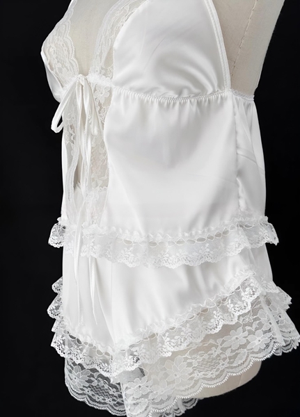 (Che tên - Hoả tốc) Bộ đồ ngủ 2 dây gợi cảm Nina Set S2278 chất liệu satin cao cấp kèm quần short cột dây quyến rũ cho nữ Bralettehousevn