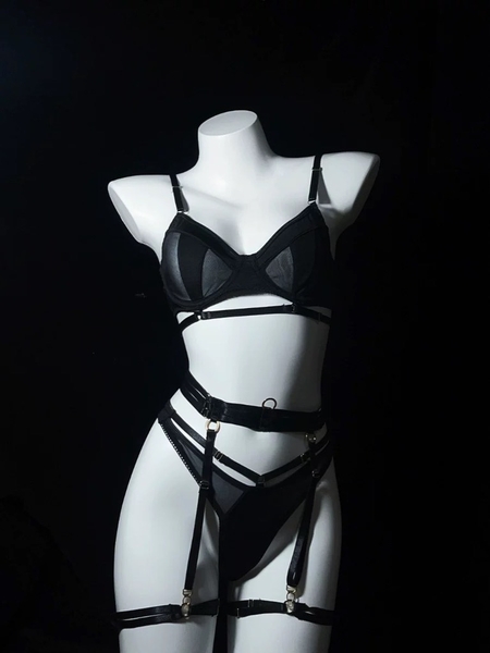 [TẶNG ĐAI] Bộ đồ lót nữ Onyx Set S2457 xuyên thấu gợi cảm cá tính quyến rũ Bralettehousevn