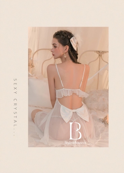 Đầm váy ngủ nữ gợi cảm Zelda Dress S2190 xuyên thấu cao cấp dáng xoè tiểu thư Bralettehousevn