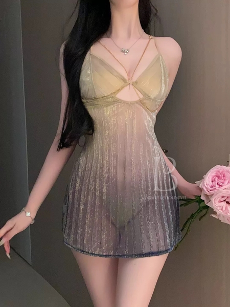Đầm váy ngủ nữ Dancing Dress S2500 lấp lánh kèm charm tôn da gợi cảm Bralettehousevn