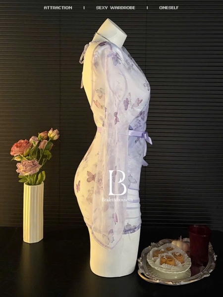 Bộ đồ cosplay Mauve Kimono Set S2584 gợi cảm phong cách Nhật bản quyến rũ Bralettehousevn