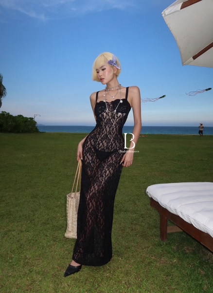 [ẢNH THẬT] Đầm ren dài nữ S2089 𝗛𝗶𝗹𝗱𝗮 Dress tôn dáng ôm sát quyến rũ cao cấp Bralettehousevn
