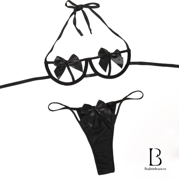 Bộ đồ lót nơ RopeTie Set S2231 gợi cảm táo bạo có gọng không mút Bralettehousevn