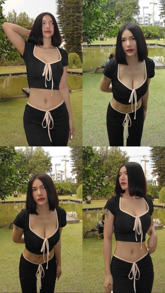 [💝Y2K TREND💝] 𝗦𝟮𝟭𝟬𝟲 𝗔𝗦𝗧𝗘𝗟 𝗦𝗘𝗧 bộ đồ quần dài cột nơ croptop y2k thoải mái mùa hè du lịch sexy gợi cảm Bralettehousevn