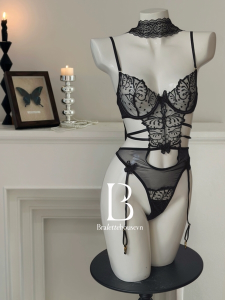 Bộ đồ liền thân bướm Oicha Bodysuit gợi cảm quyến rũ 3D Cut out Bralettehousevn