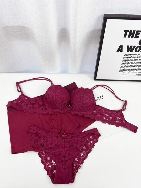 Bộ đồ lót ren nữ  Huray Set S2360 push up gợi cảm có gọng mút nâng ngực diện áo dài Bralettehousevn