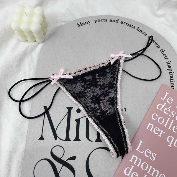 [CHE TÊN - HOẢ TỐC] Quần lọt khe Q2171 Itona Thong ren có nơ Bralettehousevn