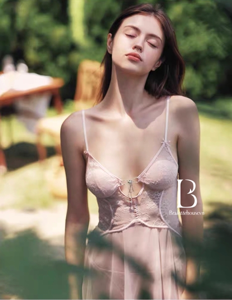 [CHE TÊN- 🔥TỐC] Đầm váy ngủ nữ kèm quần Jessica Dress S2189 cao cấp có sẵn mút đệm mỏng Bralettehousevn