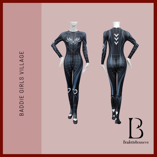 [CHE TÊN - HOẢ TỐC] Bộ đồ liền thân cosplay Sexy 🕷️🕸️ Spider Bodysuit người nhện ôm sát cao cấp có khoá đáy Bralettehousevn