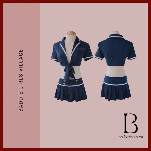 (Kèm quần) Set cosplay Saxobeat Set S1511 nữ sinh ca nh sa t gợi cảm quyến rũ Bralettehousevn