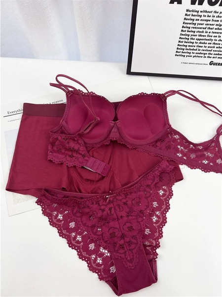 Bộ đồ lót ren nữ  Huray Set S2360 push up gợi cảm có gọng mút nâng ngực diện áo dài Bralettehousevn