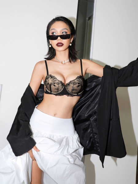 Bộ đồ lót nữ Theodora Set S2359 thêu hoa có gọng có mút nâng đỡ push - up tạo form ngực đẹp Bralettehousevn