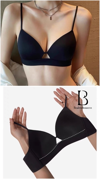 ÁO LÓT NGỰC NỮ KHÔNG GỌNG CÓ ĐỆM LÓT MÚT NÂNG NGỰC CHẤT SU KHÔNG ĐƯỜNG VIỀN V CUP BRALETTE S426 Braletteshousevn