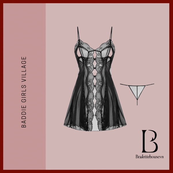 Váy ngủ voan cao cấp Bitter Dress S2600 cut out gợi cảm xuyên thấu trong suốt quyến rũ Bralettehousevn