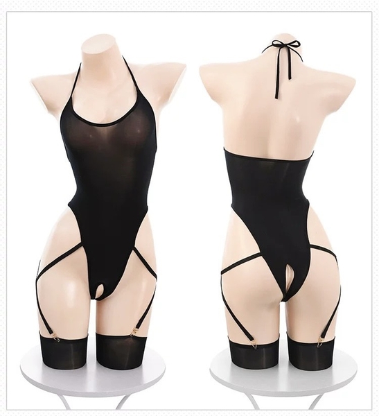 [HOISERY] Tất/vớ body Kumquat Bodystock PK2401 toàn thân cho nữ gợi cảm kèm đai mẫu mới nhất Bralettehousevn