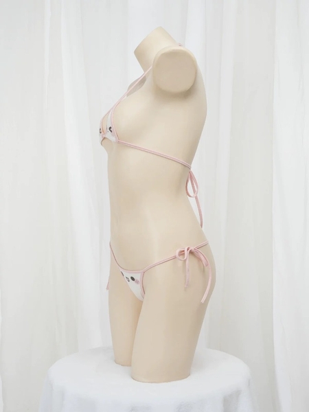 [KAWAII] Emoji Set S2290 bộ đồ lót 2 mảnh cột dây in emoji dễ thương độc đáo gợi cảm Bralettehousevn