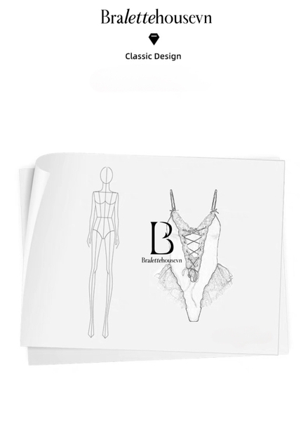 Bodysuit nữ chất satin phối ren Ikari bodysuit S1594 mịn mát ôm sát cơ thể quyến rũ Braletteshousevn