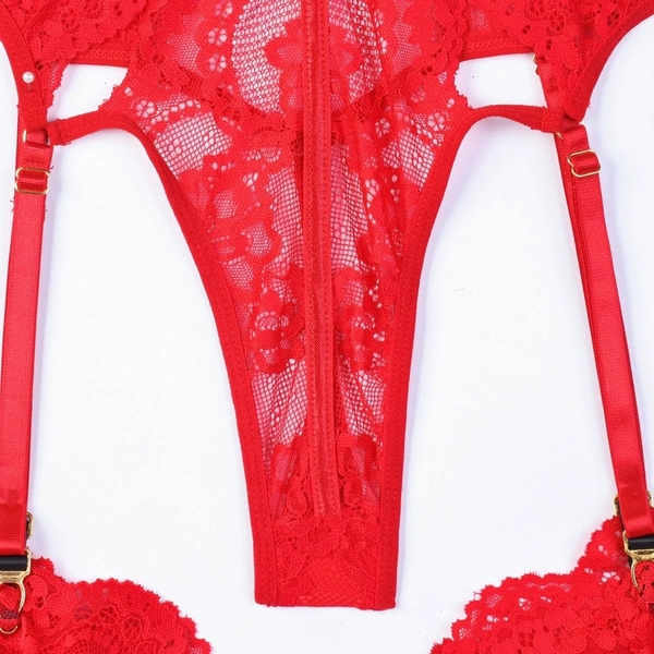 (Tặng kèm vớ) Bộ đồ liền thân ren Abigail bodysuit S2430 phối dây cut out gợi cảm quyến rũ gợi cảm Bralettehousevn