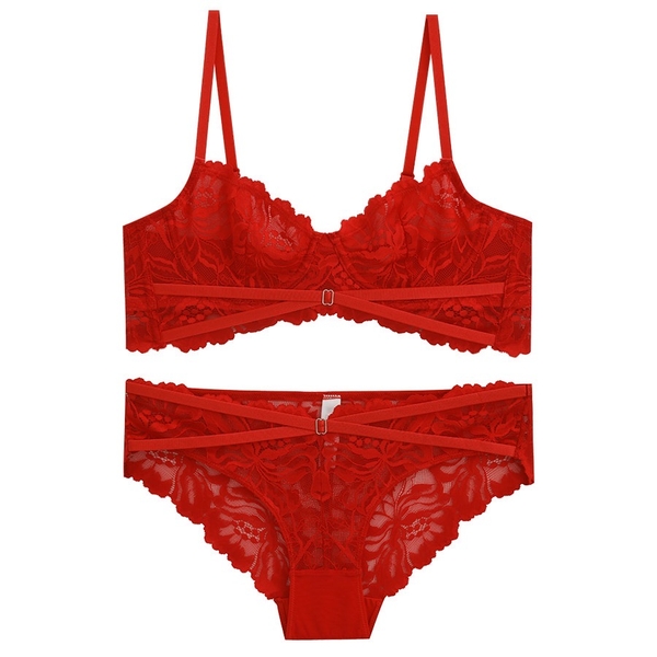 Bộ đồ lót ren có gọng bralette MANDY SET S1230 cao cấp không mút đệm nữ tính gợi cảm Bralettehousevn