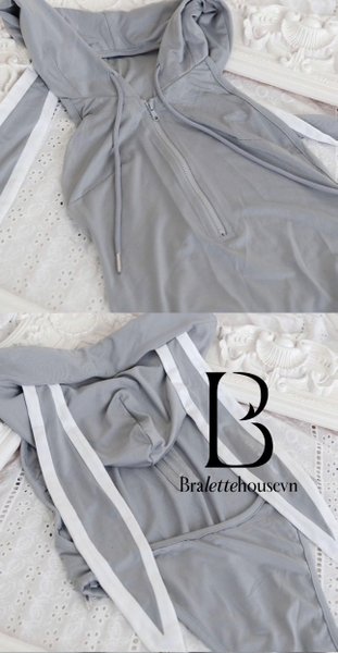 [🔥𝐜𝐡𝐞 𝐭𝐞̂𝐧 - 𝐒𝐡𝐢𝐩 𝐡𝐨𝐚̉ 𝐭𝐨̂́c] Pooh Bodysuit bộ đồ liền thân kèm nón có cục bông gợi cảm Bralettehousevn