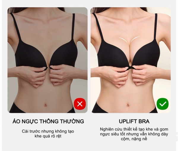 [THÊ HỆ MỚI] Uplift Bra S2394 áo lót nữ cài trước push up tạo khe cao cấp bề mặt trơn BralettehousevnUplift Bra