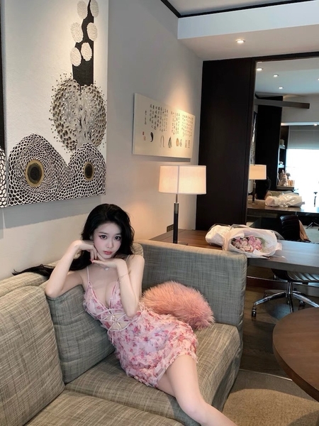 Đầm váy ngủ nữ cao cấp Teasing Dress S2450 chất hoa form xoè tiểu thư xinh xắn Bralettehousevn