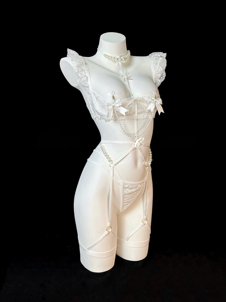 Bộ đồ lót Enticing Set full cut out gợi cảm quyến rũ kèm đai Bralettehousevn