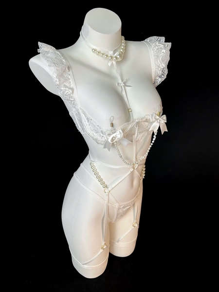 Bộ đồ lót Enticing Set full cut out gợi cảm quyến rũ kèm đai Bralettehousevn