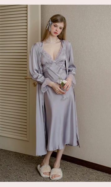 Đầm ngủ satin cao cấp dáng dài Beena Dress resort du lịch biển Bralettehousevn