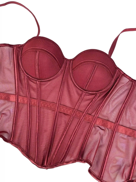 Áo corset nữ xuyên thấu cao cấp Solid Corset S2688 thời trang sang chảnh Bralettehousevn