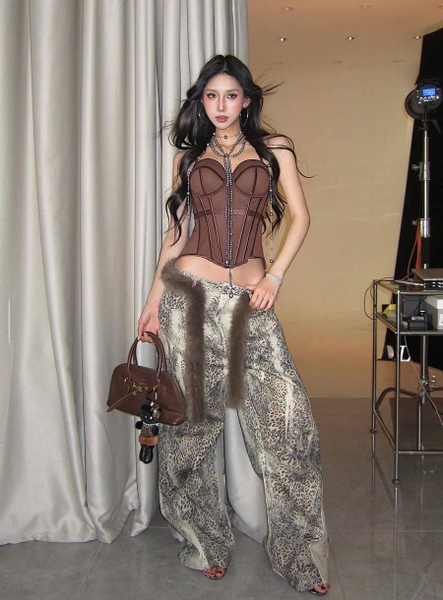 Áo corset nữ xuyên thấu cao cấp Solid Corset S2688 thời trang sang chảnh Bralettehousevn