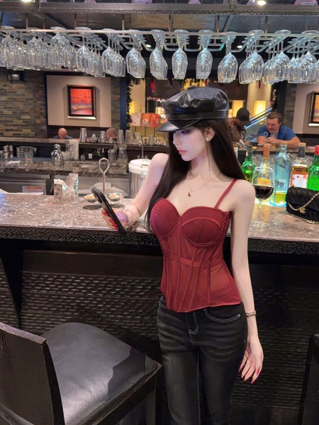 Áo corset nữ xuyên thấu cao cấp Solid Corset S2688 thời trang sang chảnh Bralettehousevn