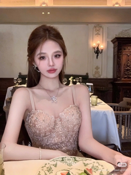 Áo corset cao cấp Click Corset S2689 đính hạt sang chảnh tiểu thư Bralettehousevn