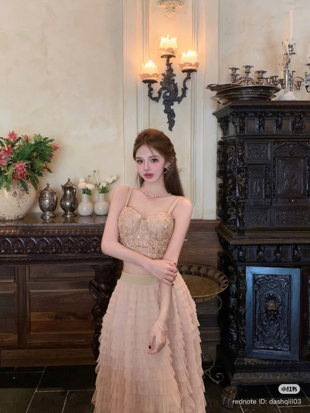 Áo corset cao cấp Click Corset S2689 đính hạt sang chảnh tiểu thư Bralettehousevn