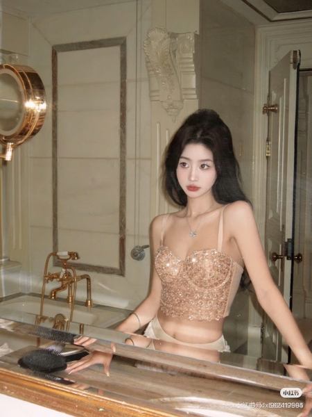 Áo corset cao cấp Click Corset S2689 đính hạt sang chảnh tiểu thư Bralettehousevn