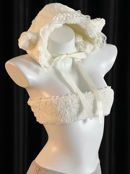 Bộ đồ hoá trang thỏ bông đáng yêu Dollie Set S2642 trendy kèm nón bông Bralettehousevn