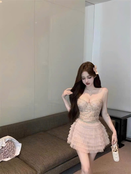 Áo corset cao cấp Click Corset S2689 đính hạt sang chảnh tiểu thư Bralettehousevn